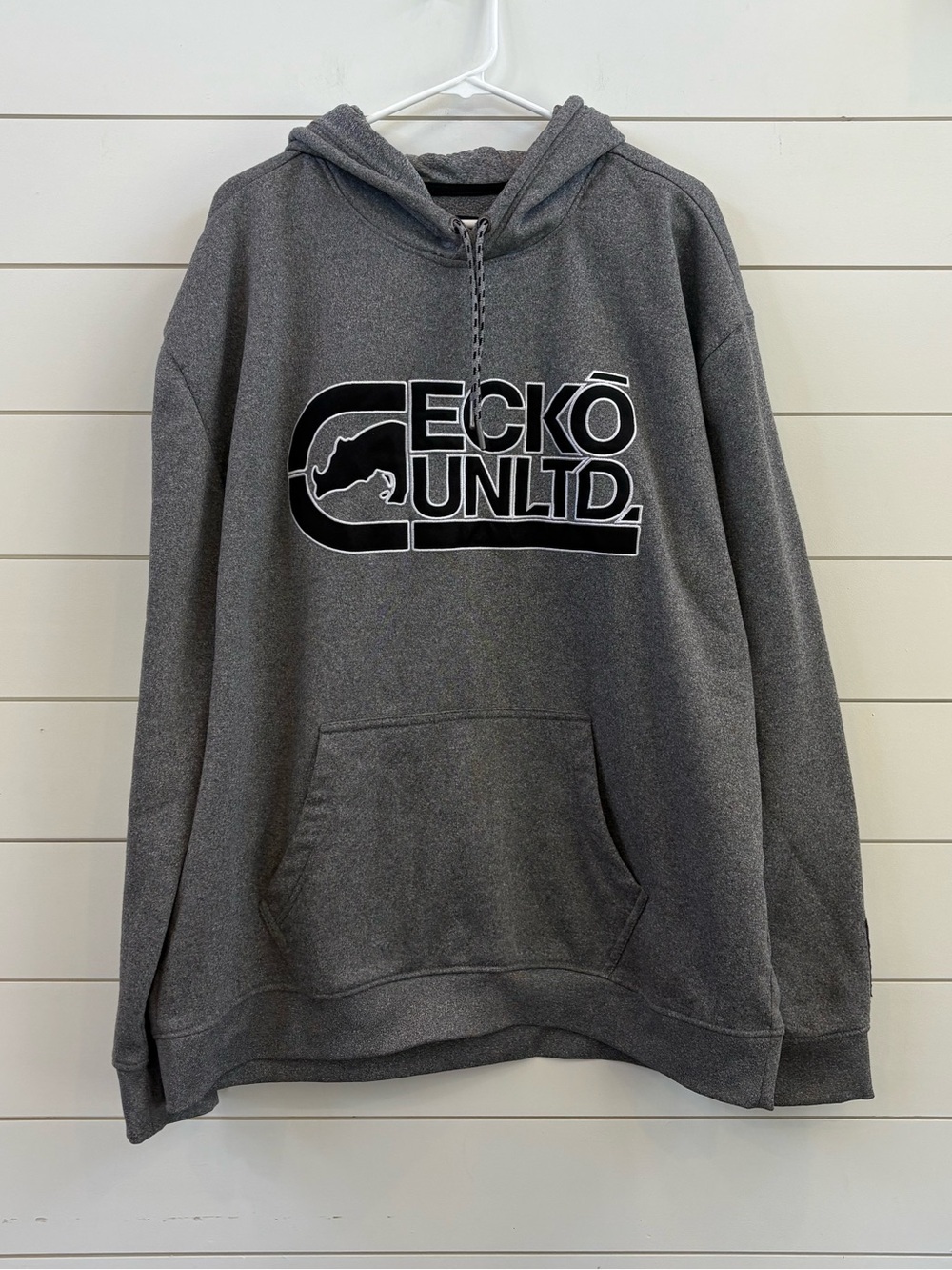Ecko Unlimited Gray Hoodie with Black Logo